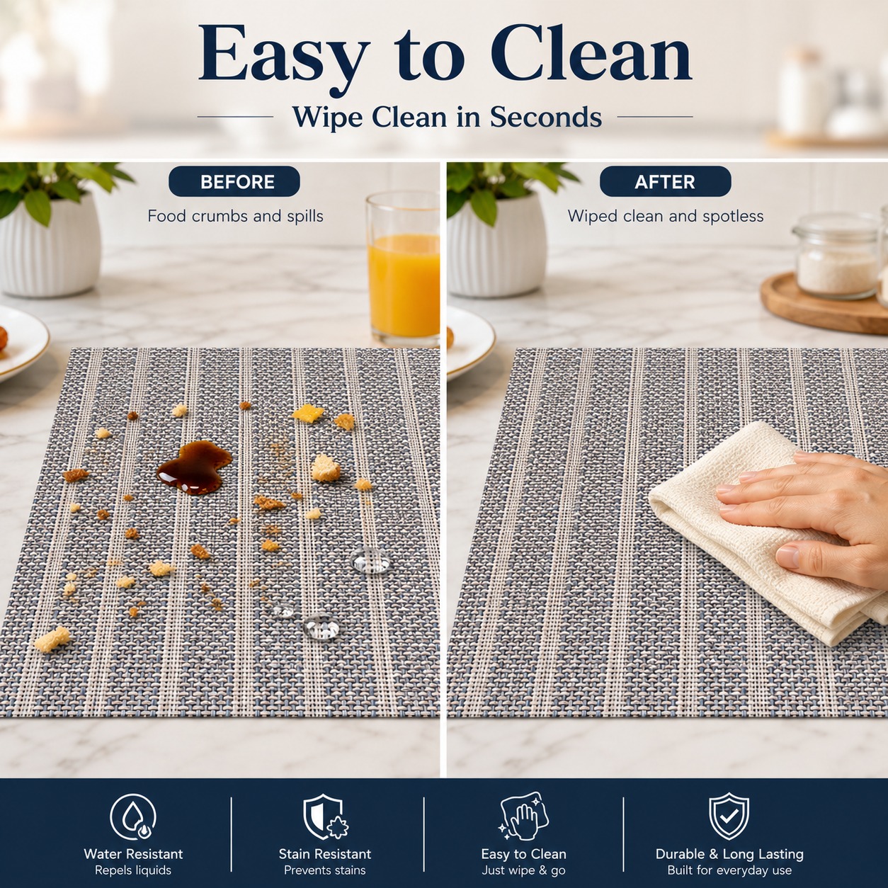 Table Mat Dark Colour- Mix - (Quantity - 6pcs) — view 10