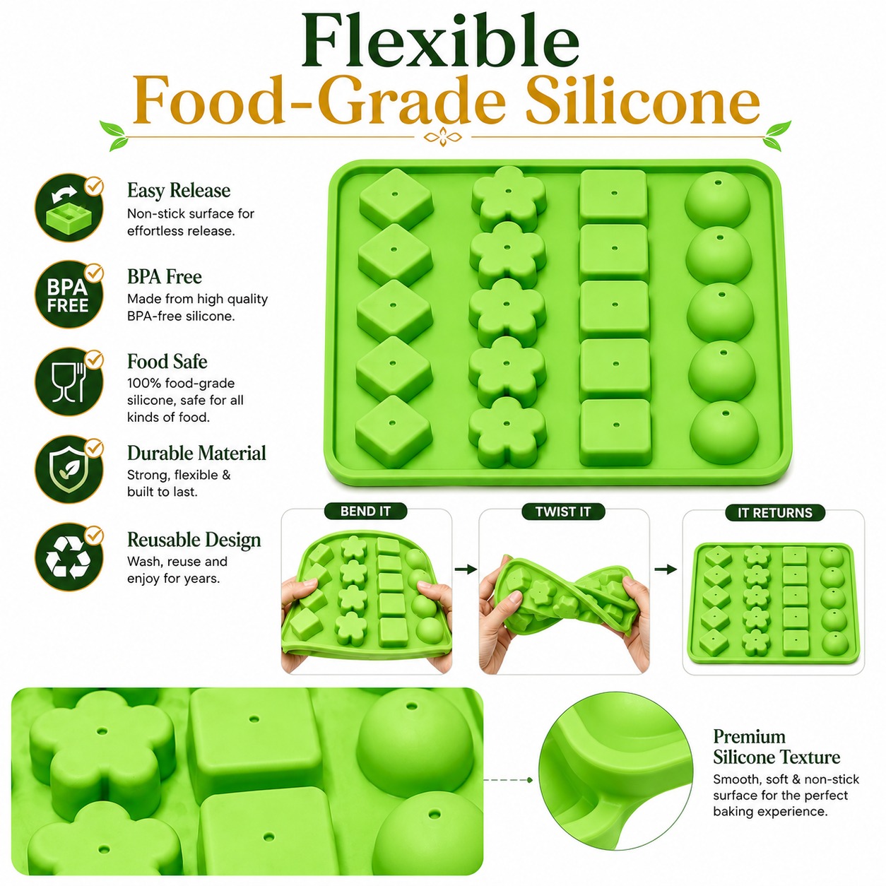 Silicon Chocolate Mould 20 in 1 — view 4