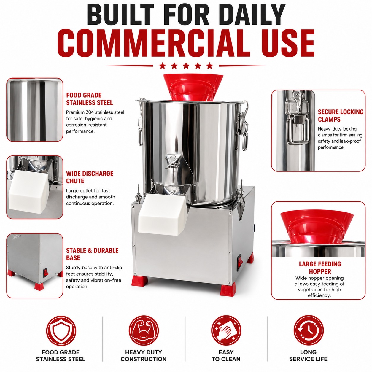 Regular Electric Commercial Vegetable Cutter — view 3