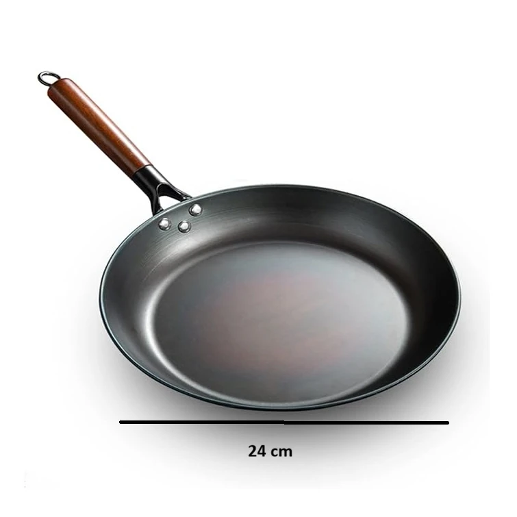 Wooden Handle Iron Pan — view 2