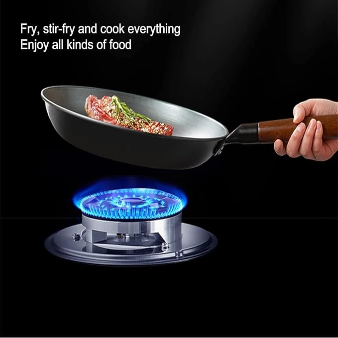 Wooden Handle Iron Pan — view 3
