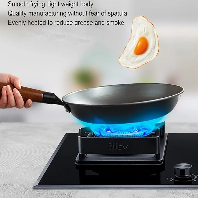 Wooden Handle Iron Pan — view 4