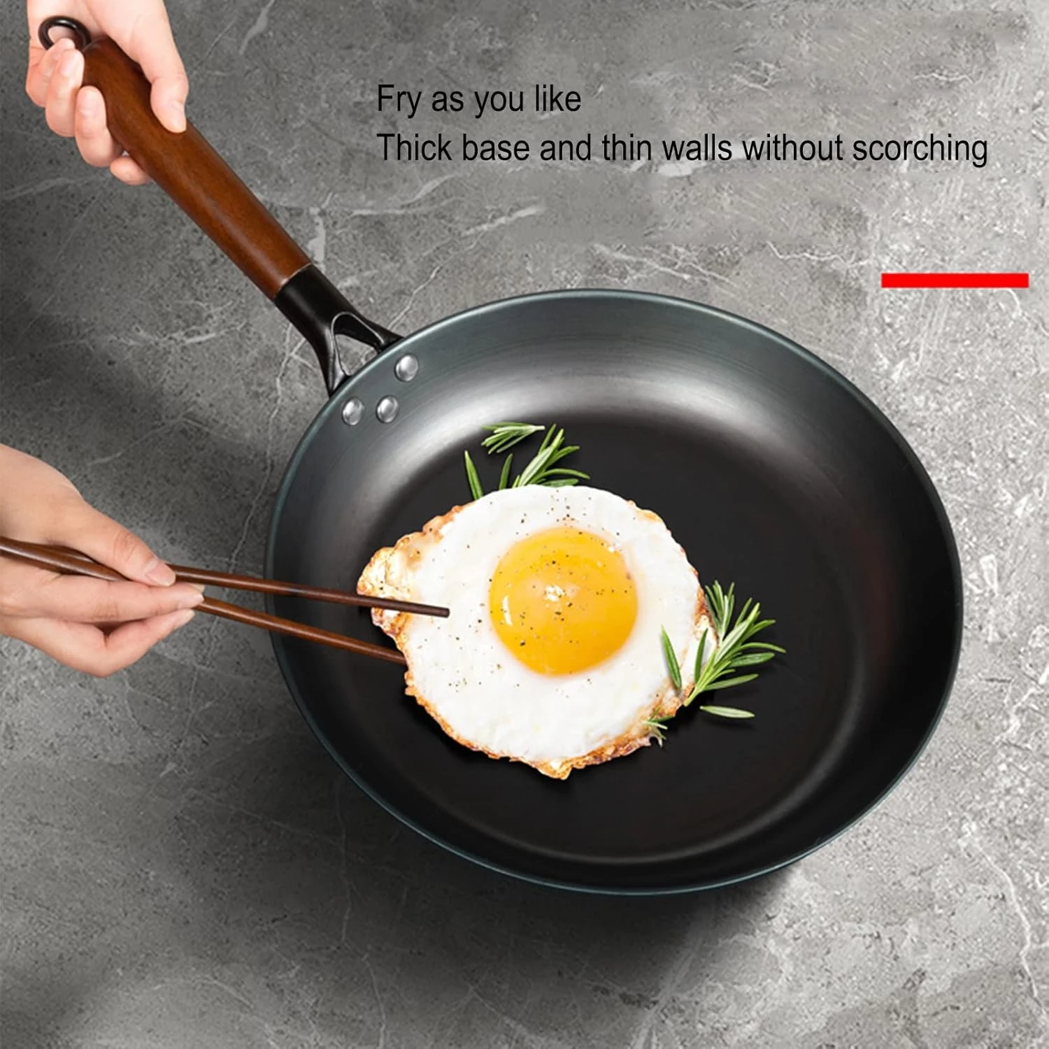 Wooden Handle Iron Pan — view 5
