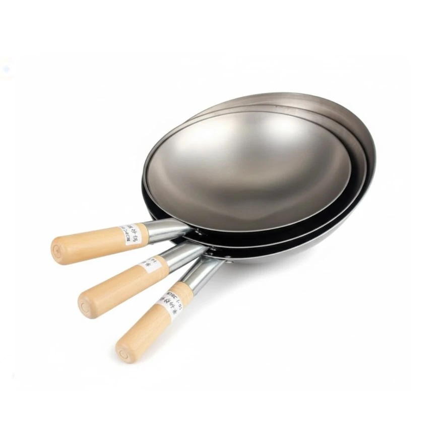 Wooden Handle MS Wok — view 5