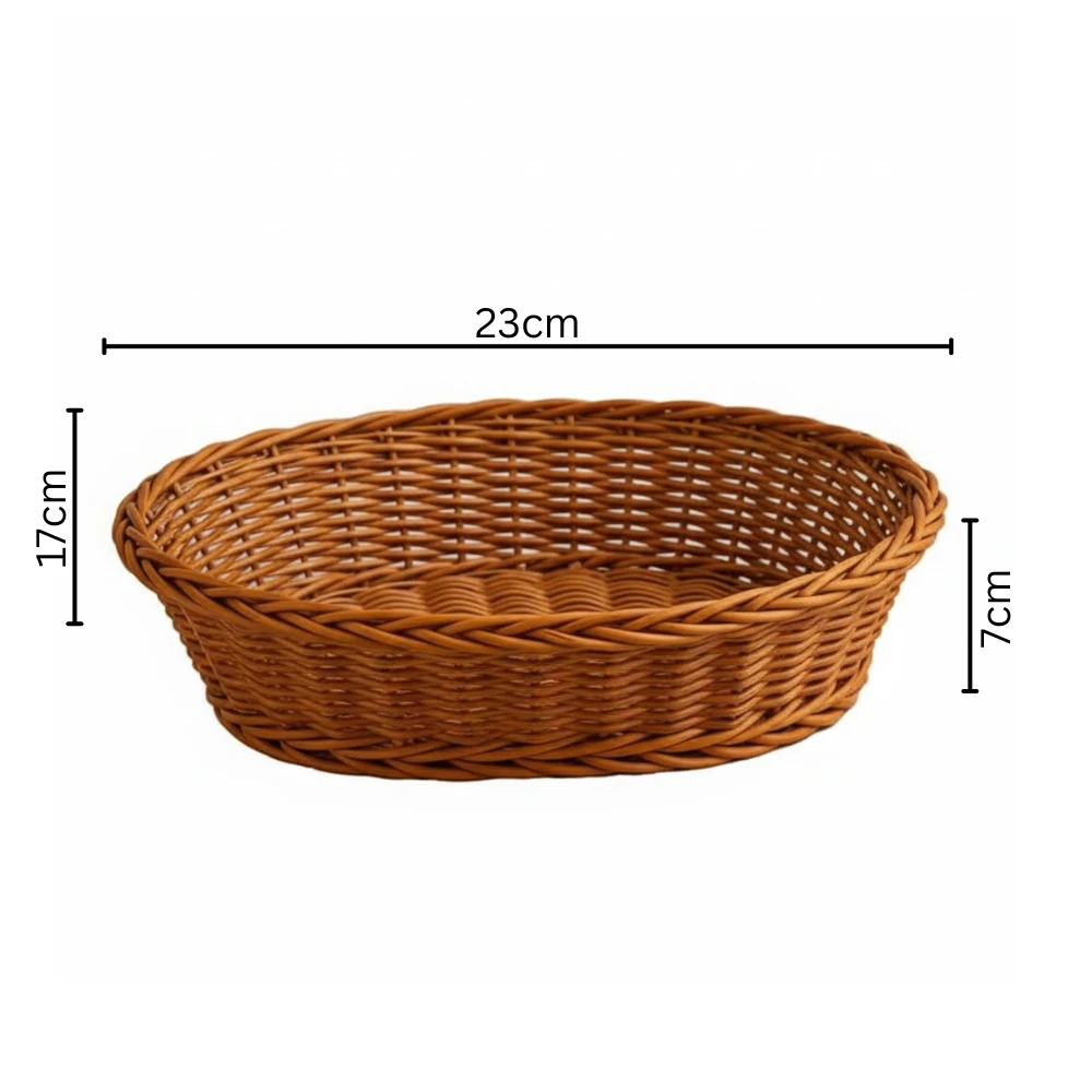 Lite Oval Shaped Polyrattan Basket - Small — view 2