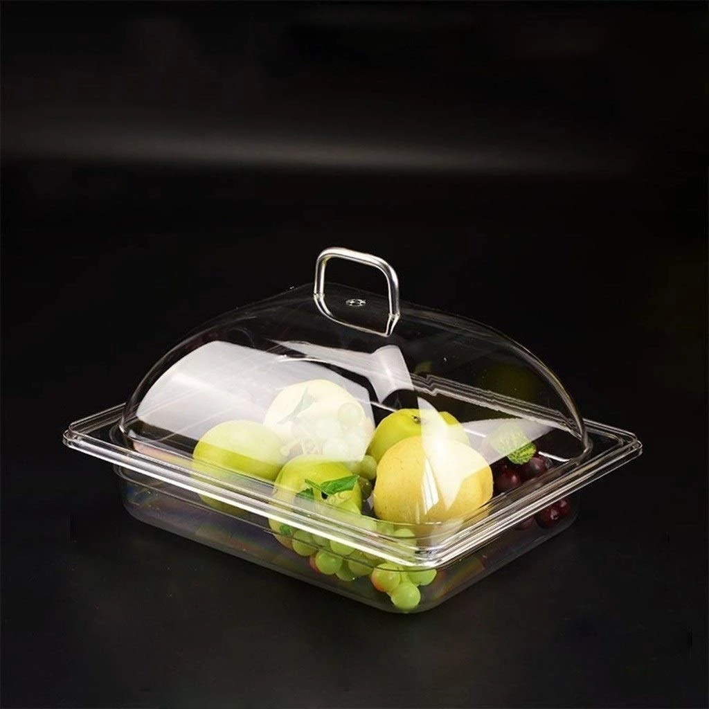 Acrylic Transparent Rectangle Dome Food Cover - 32 x 25 x 8cm — view 3