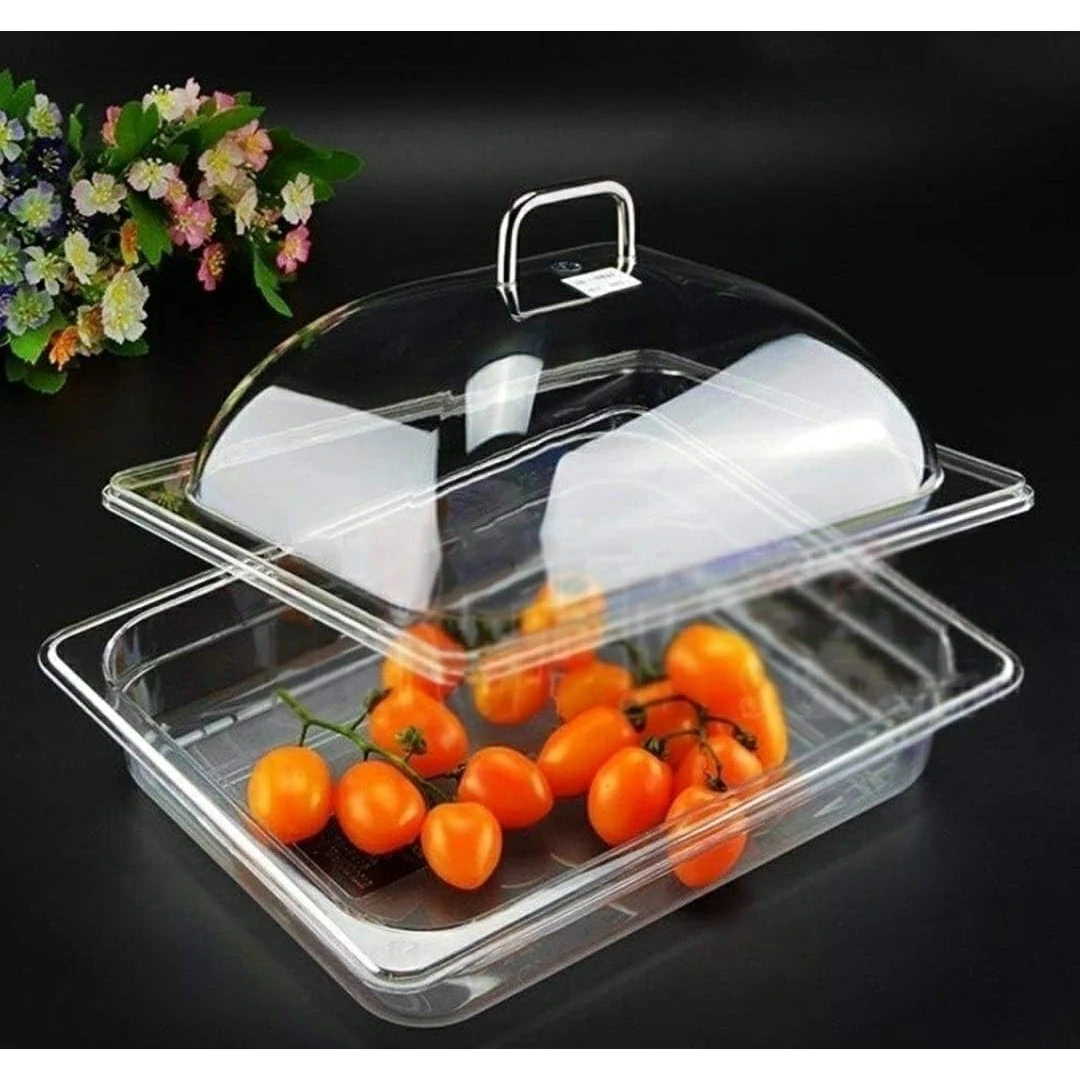 Acrylic Transparent Rectangle Dome Food Cover - 32 x 25 x 8cm — view 4
