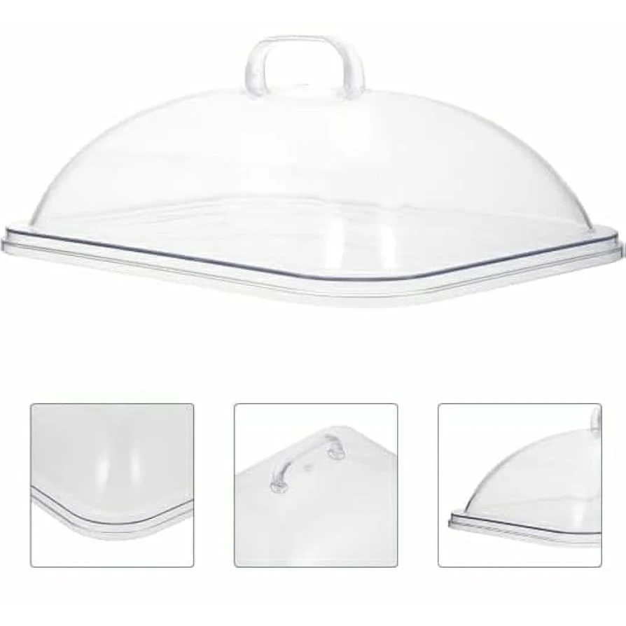 Acrylic Transparent Rectangle Dome Food Cover - 32 x 25 x 8cm — view 5