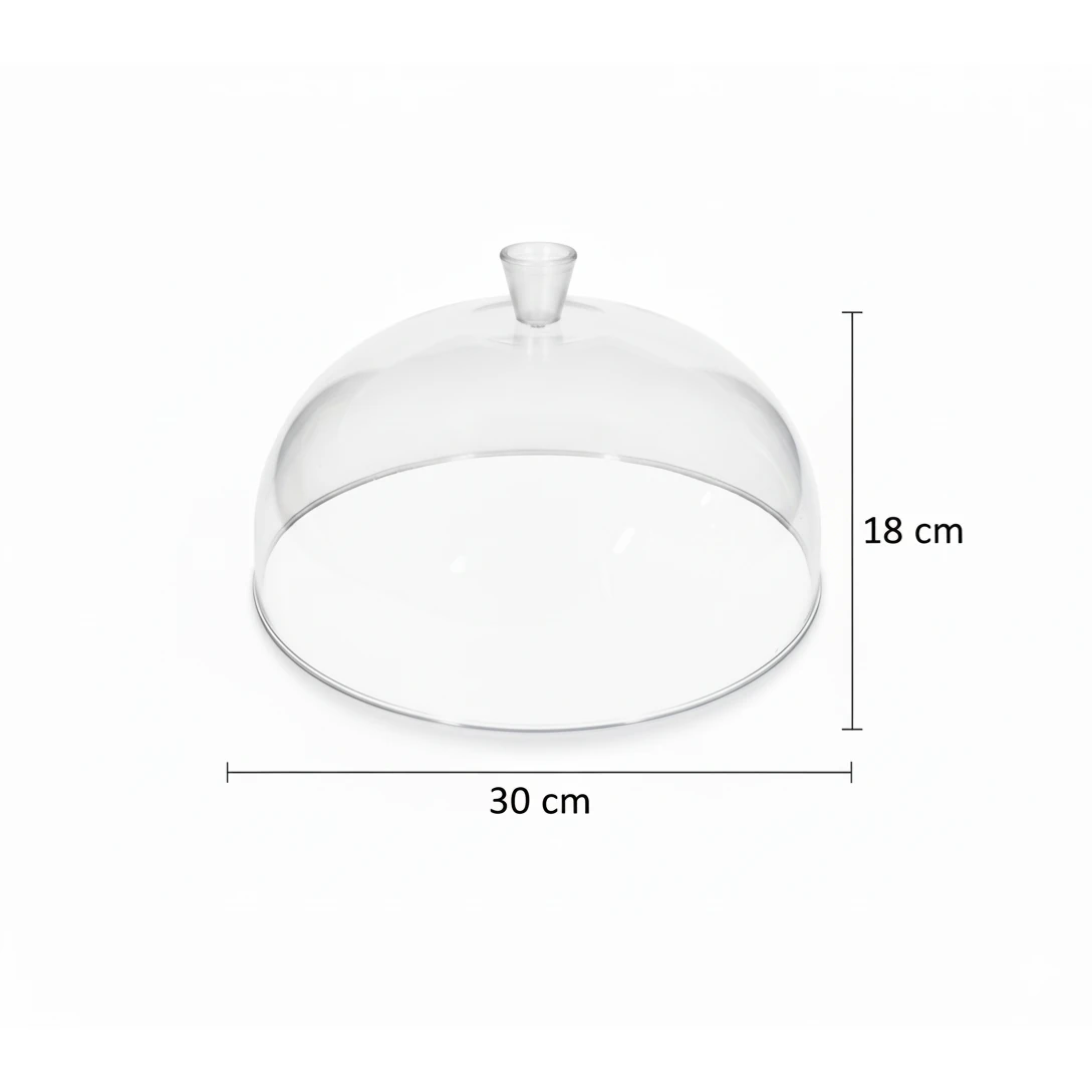 PC Transparent Round Dome Food Cover 30cm - Eco — view 2