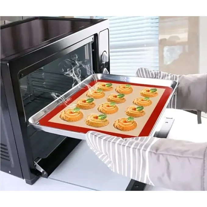 Silicon Baking Mat Red Border — view 4