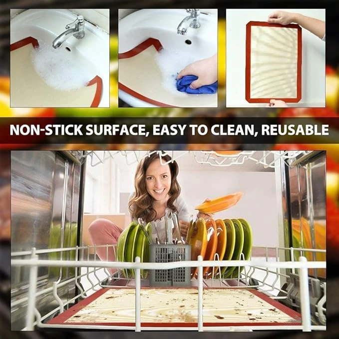 Silicon Baking Mat Red Border — view 7