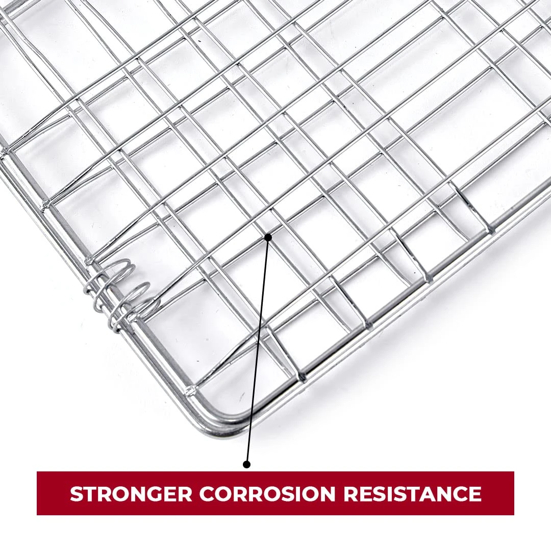 Wooden Handle MS BBQ Grill Net - Rectangle — view 7