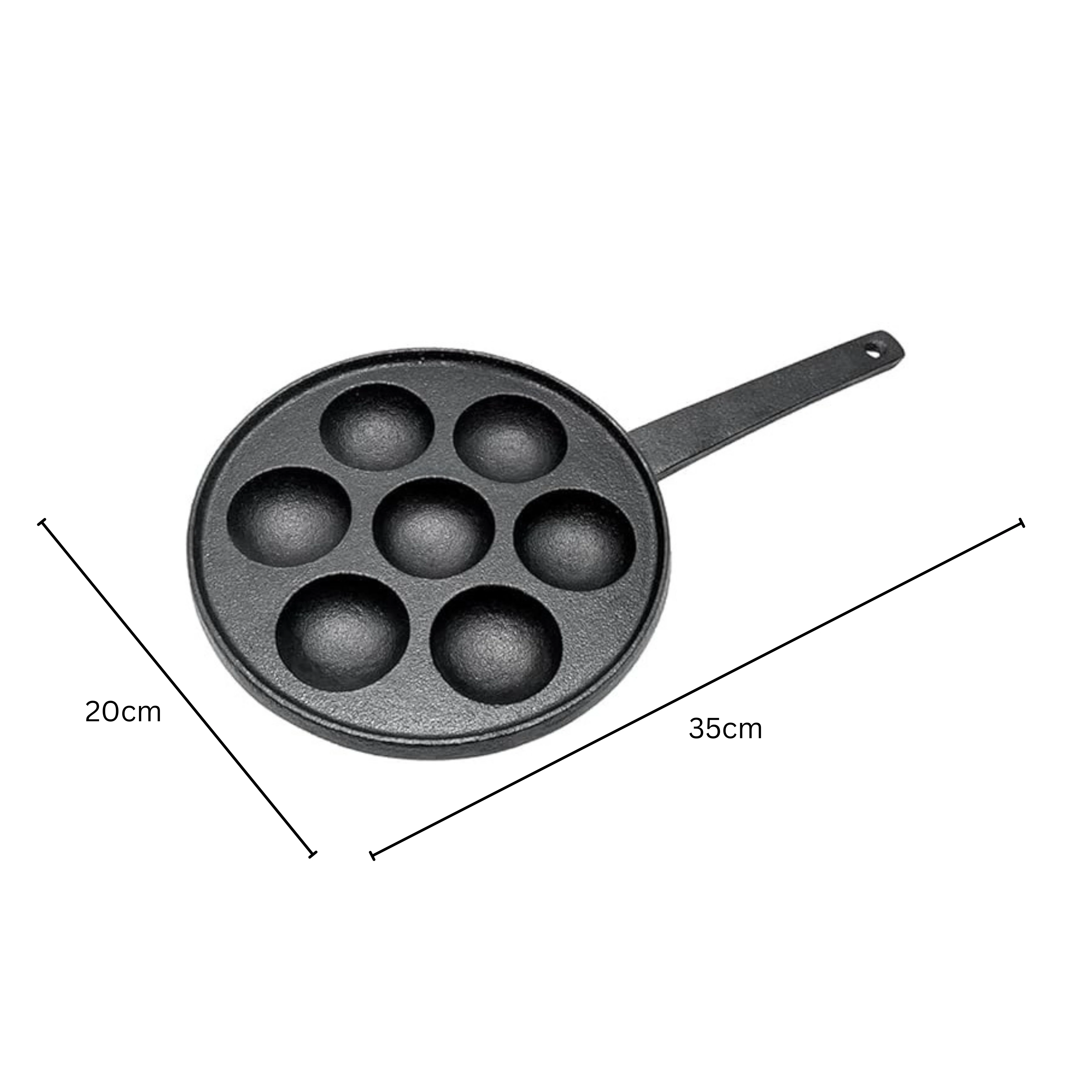 Cast Iron Pan with for Appe/Mini Idli — view 2