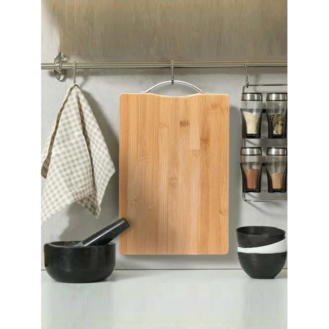 VERATTI Wooden Rectangle Chopping Board with SS Handle and 1.8cm Thickness — view 5