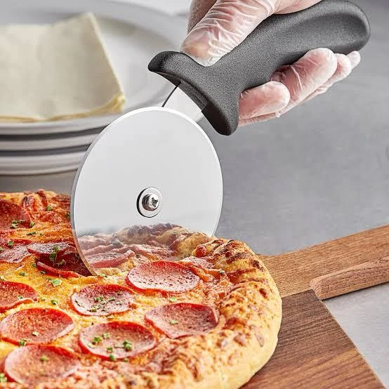 Super Heavy Black Handle with SS Disc 4" Pizza Cutter — view 3