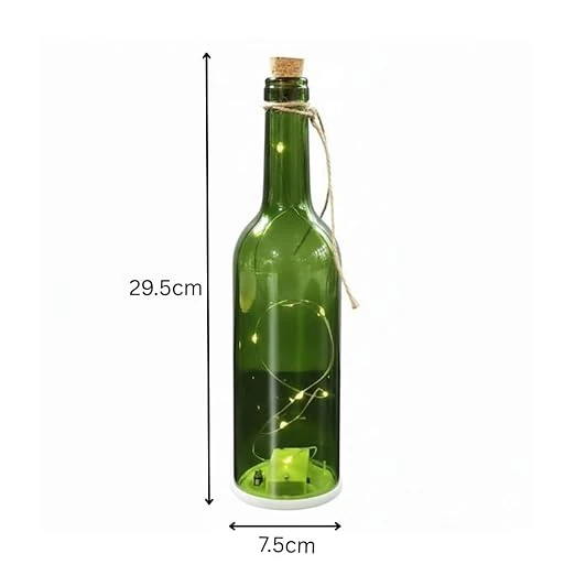 VAMA Premium Devorative Glass Bottel with Glow Lights — view 2