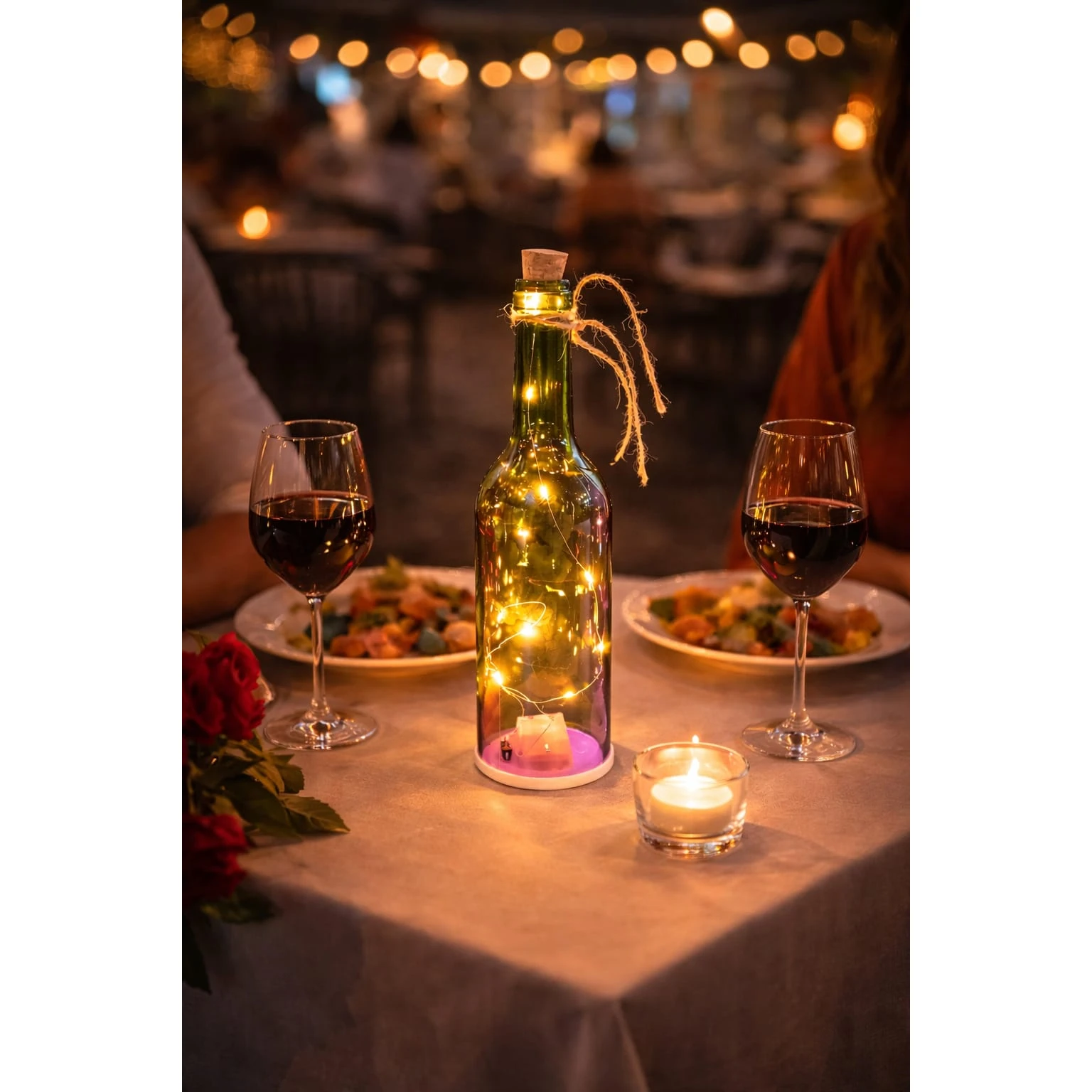 VAMA Premium Devorative Glass Bottel with Glow Lights — view 5