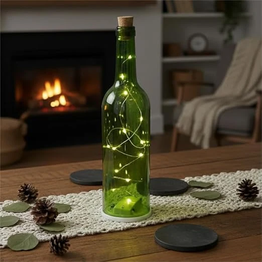 VAMA Premium Devorative Glass Bottel with Glow Lights — view 6