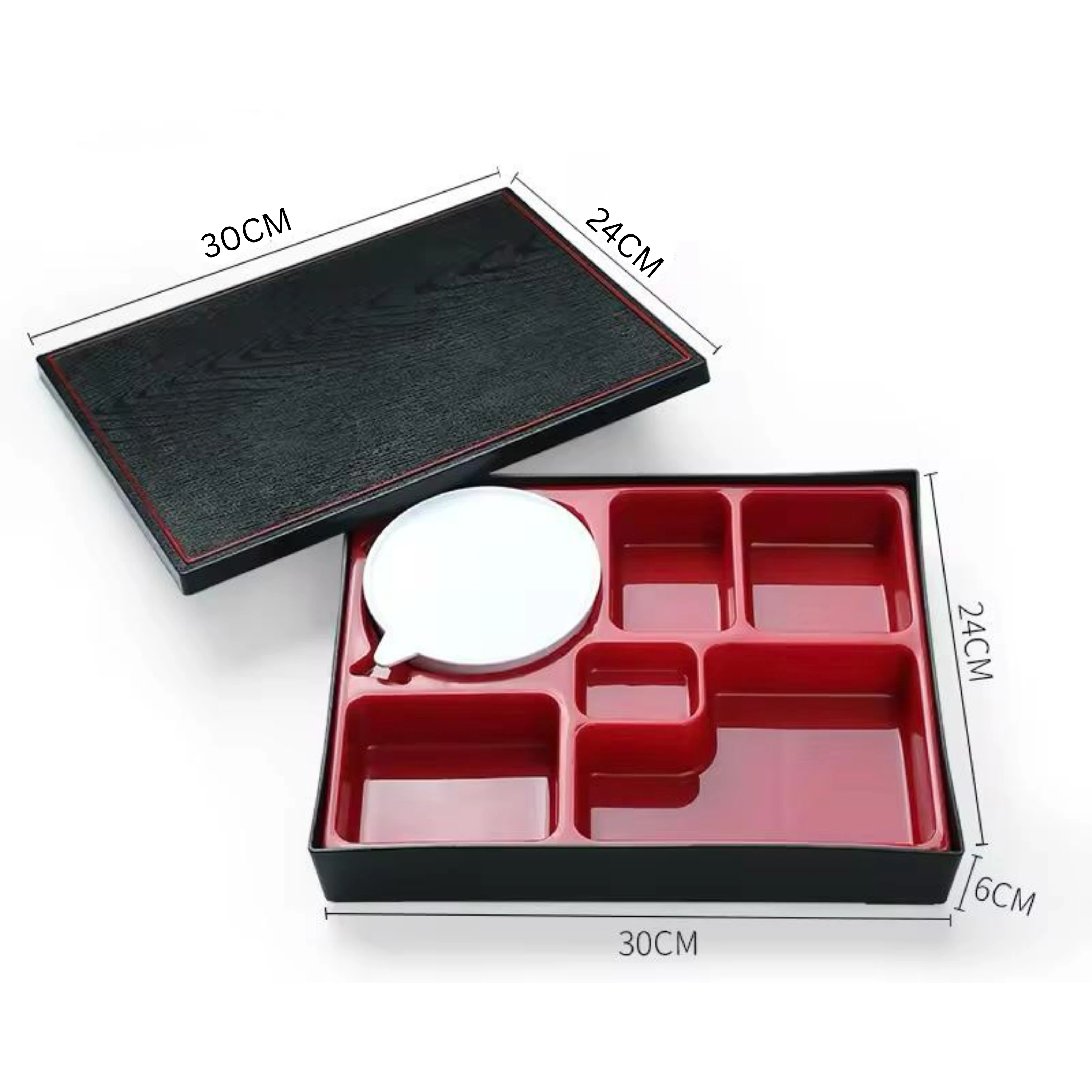 ABS Food Grade Bento/Thali/Meal Box 6 Compartments — view 2