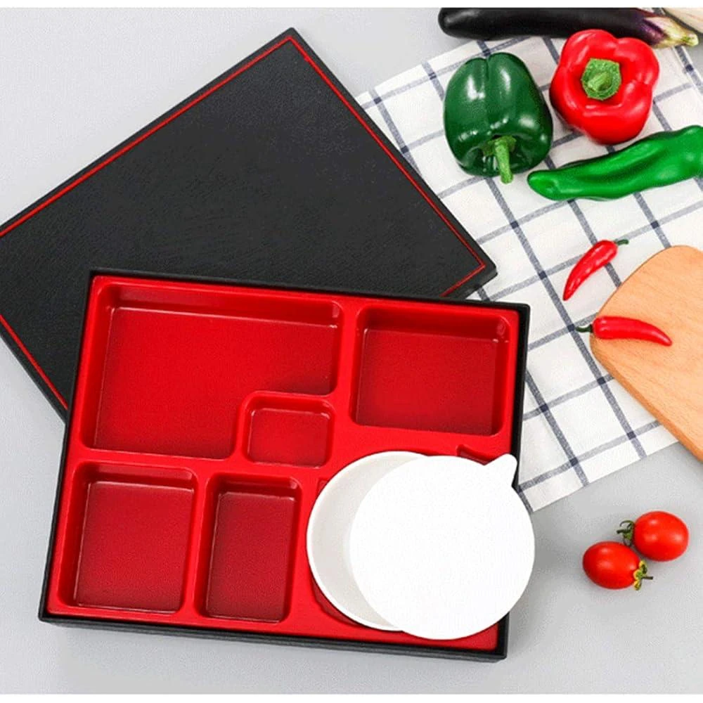 ABS Food Grade Bento/Thali/Meal Box 6 Compartments — view 4