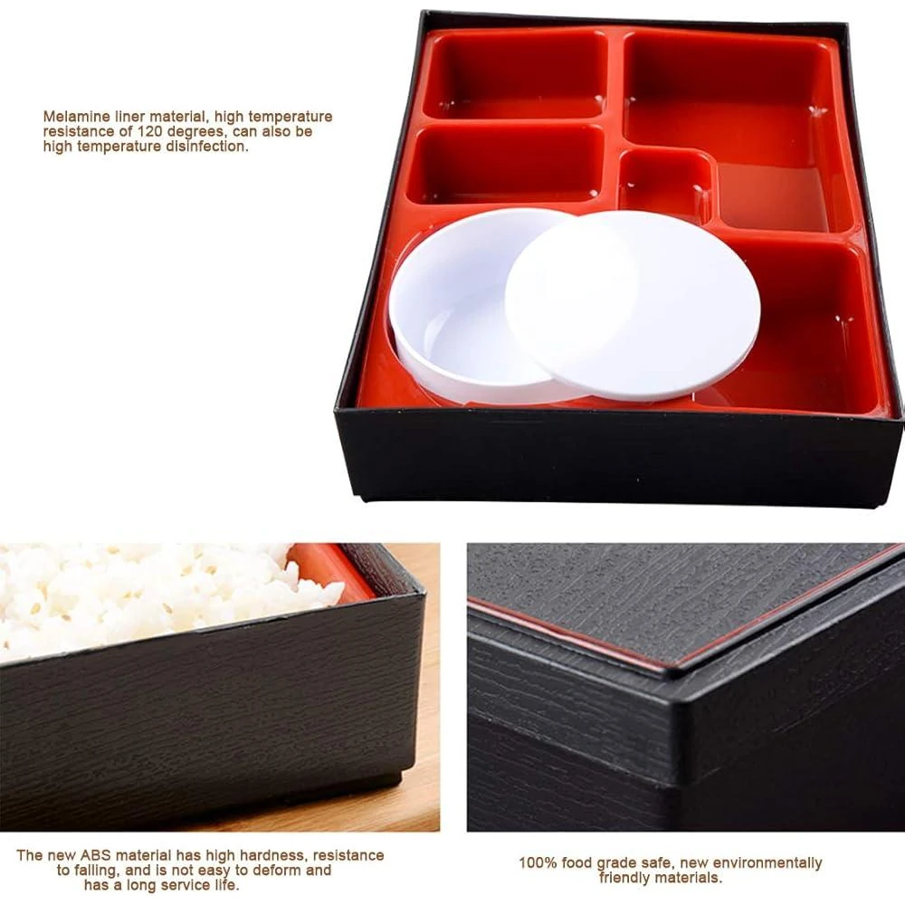 ABS Food Grade Bento/Thali/Meal Box 6 Compartments — view 6