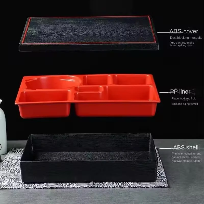 ABS Food Grade Bento/Thali/Meal Box 6 Compartments — view 7