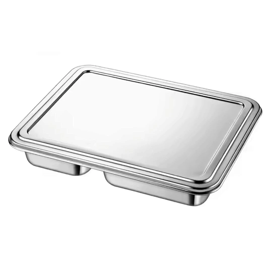 SS Bento/Thali/Meal Box with Lid 5 Compartments — view 7