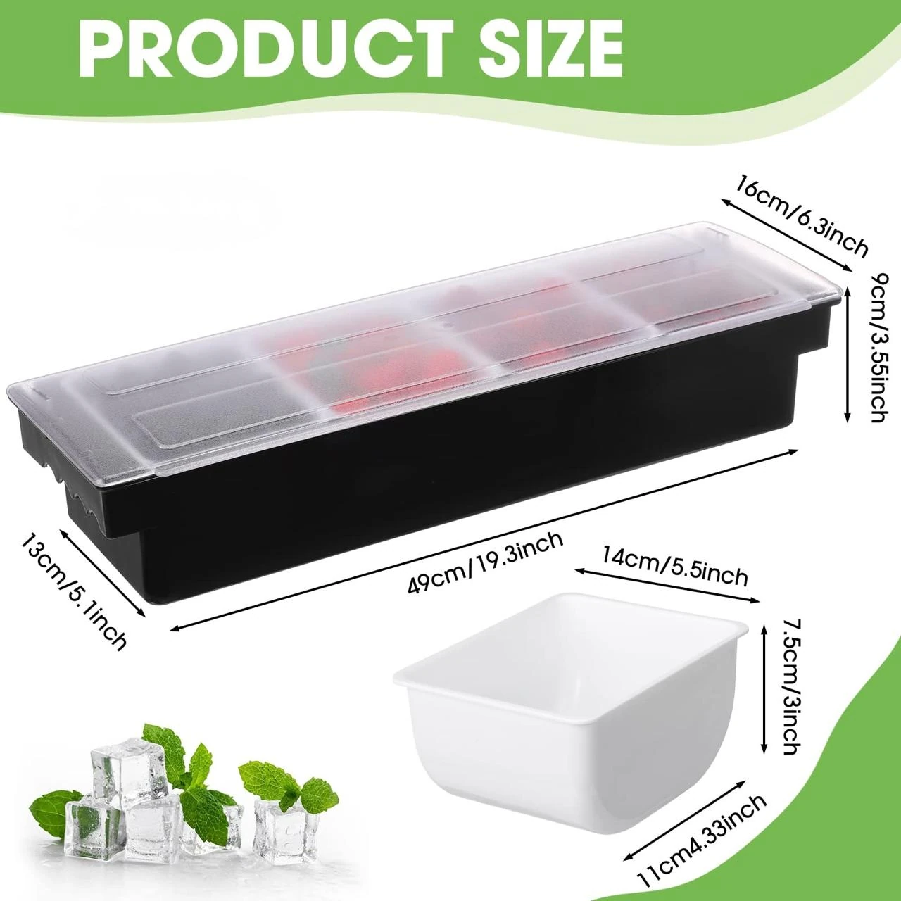 Plastic Condiment/Spice/Masala Box with PC Lid — view 2