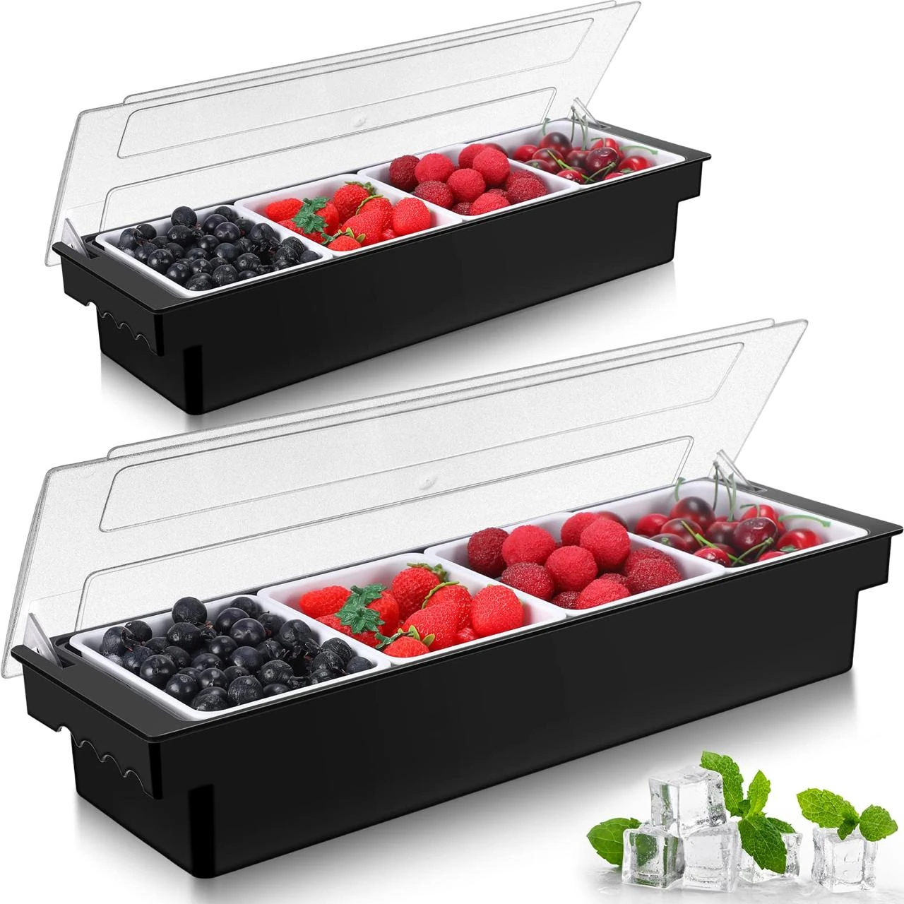 Plastic Condiment/Spice/Masala Box with PC Lid — view 3