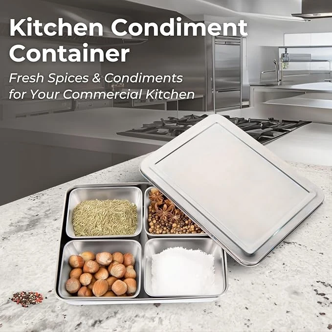 SS Condiment/Spice/Masala Box with Lid — view 3