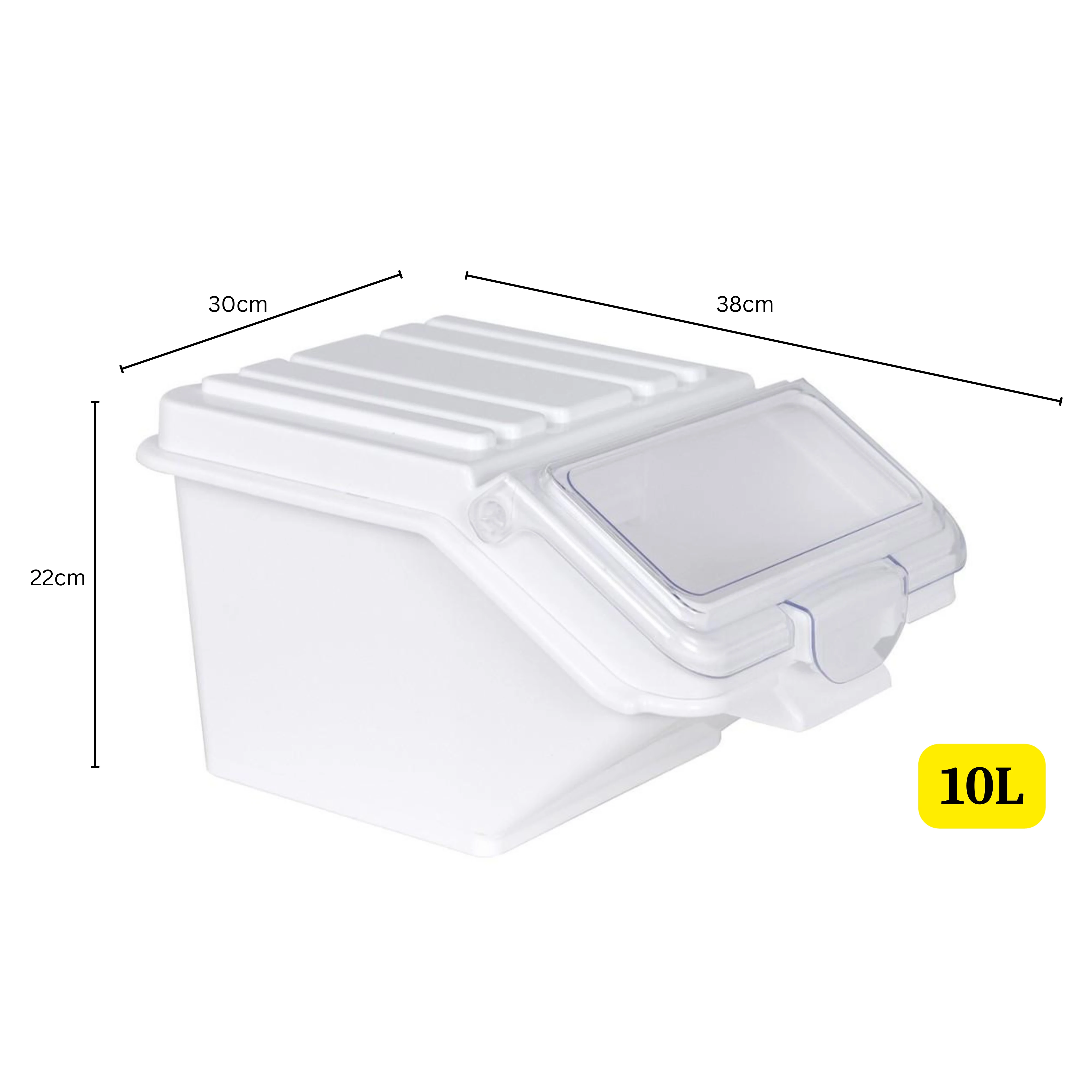 Plastic Ingredient Bin with PC Grain Scoop — view 2