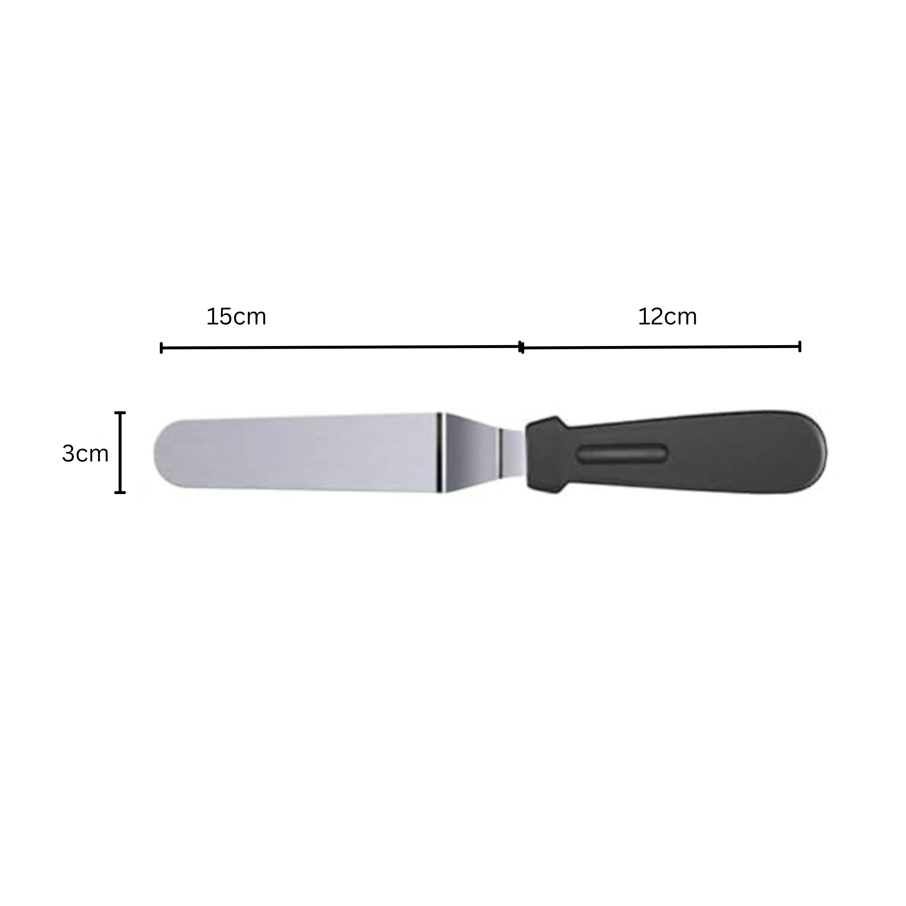 Plastic Black Handle Bend Palette Knife — view 2