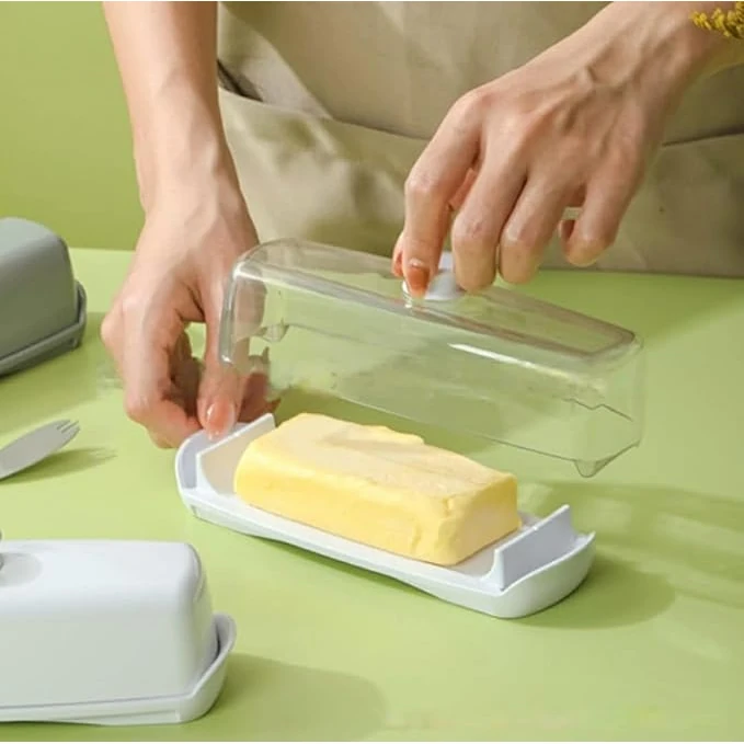 PC Butter Holder Tray with Lid & SS Butter Slicer Knife — view 3