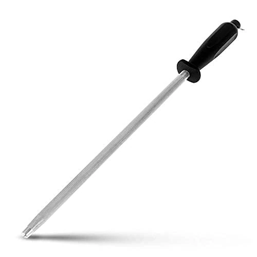 SS Knife Sharpening Rod with Black Handle