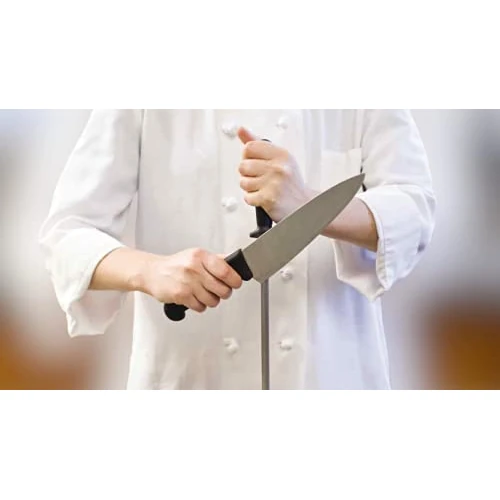 SS Knife Sharpening Rod with Black Handle — view 7