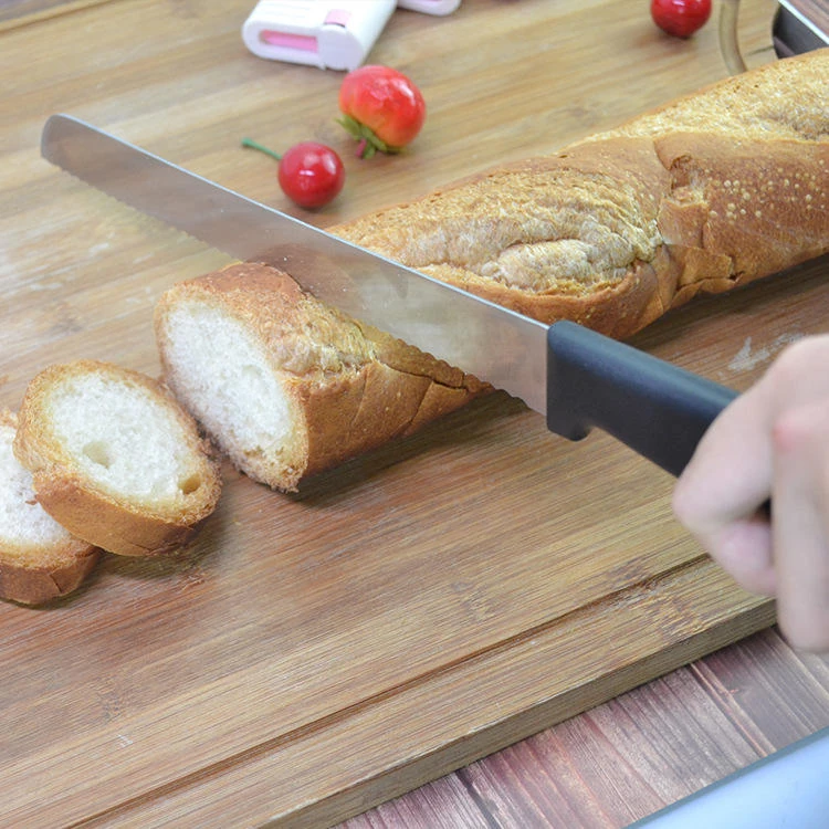 Plastic Black Handle Bread Knife with Big Teeth — view 3