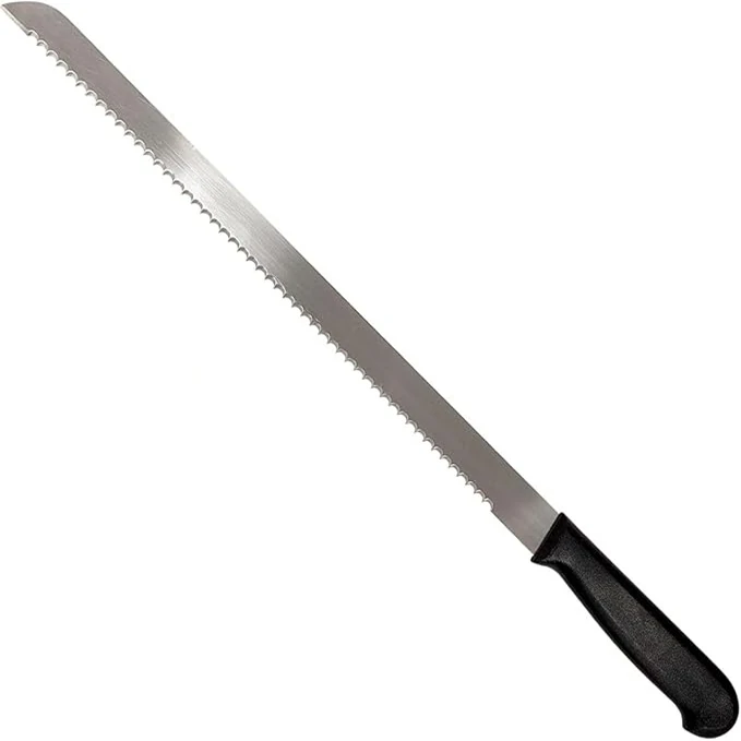 Plastic Black Handle Bread Knife with Big Teeth — view 8