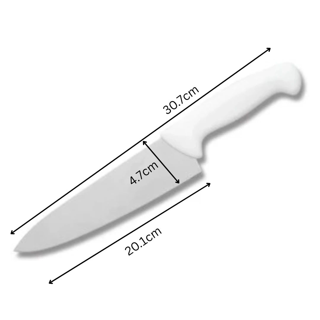 Plastic White Handle SS Chef Knife — view 2