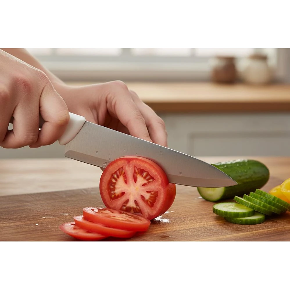 Plastic White Handle SS Chef Knife — view 4