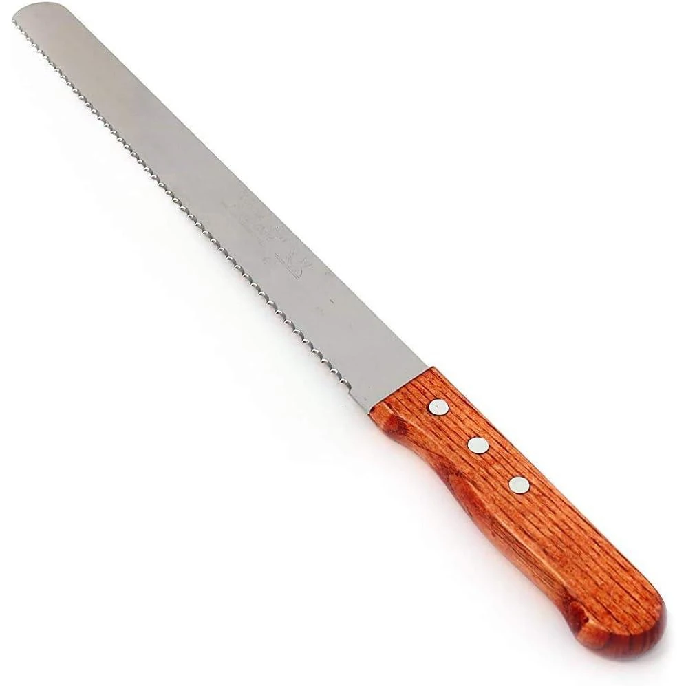 Wooden Handle Bread Knife with Big Teeth — view 7
