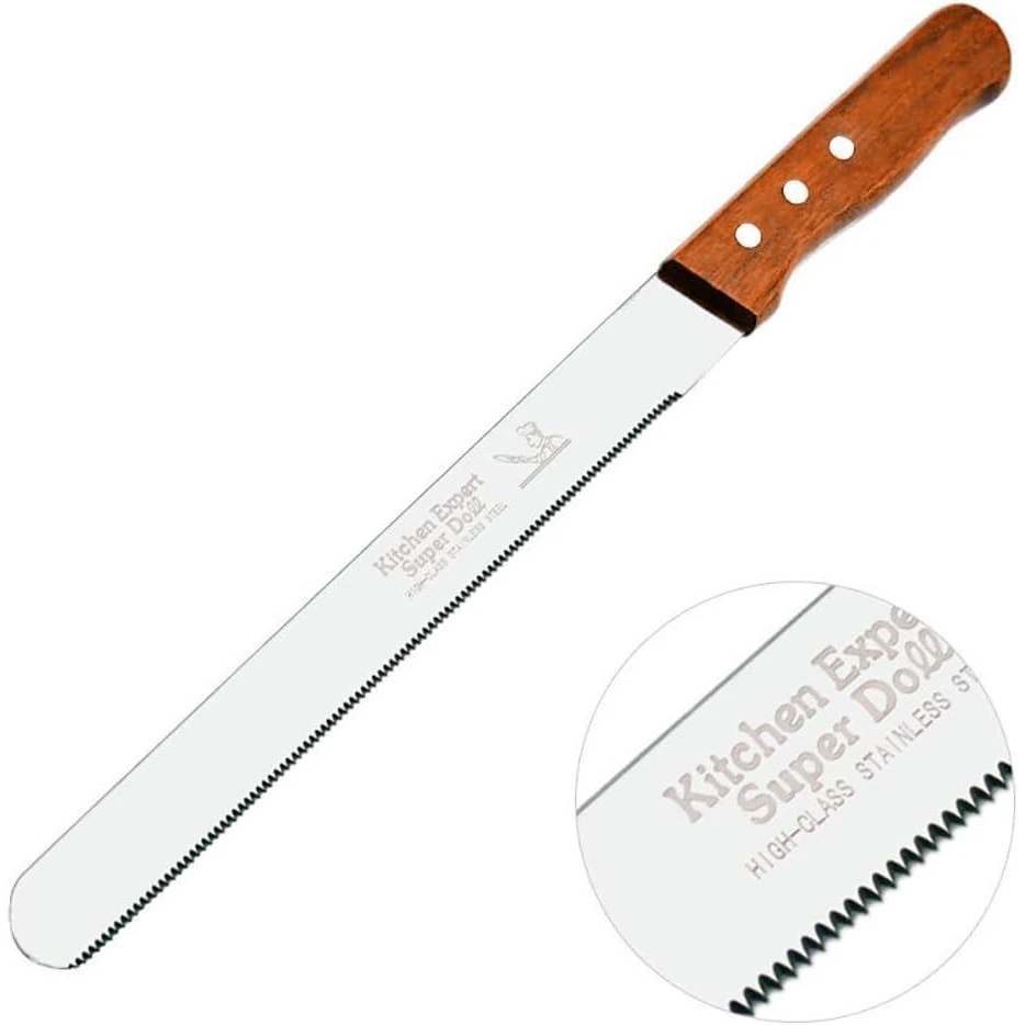 Wooden Handle Bread Knife with Small Teeth — view 5