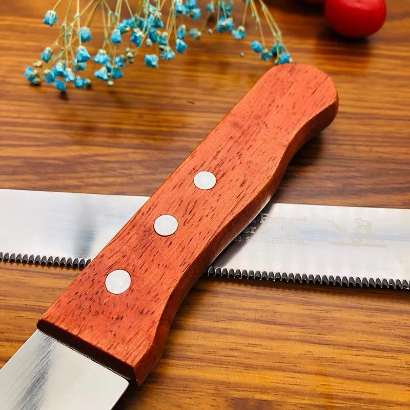 Wooden Handle Bread Knife with Small Teeth — view 7