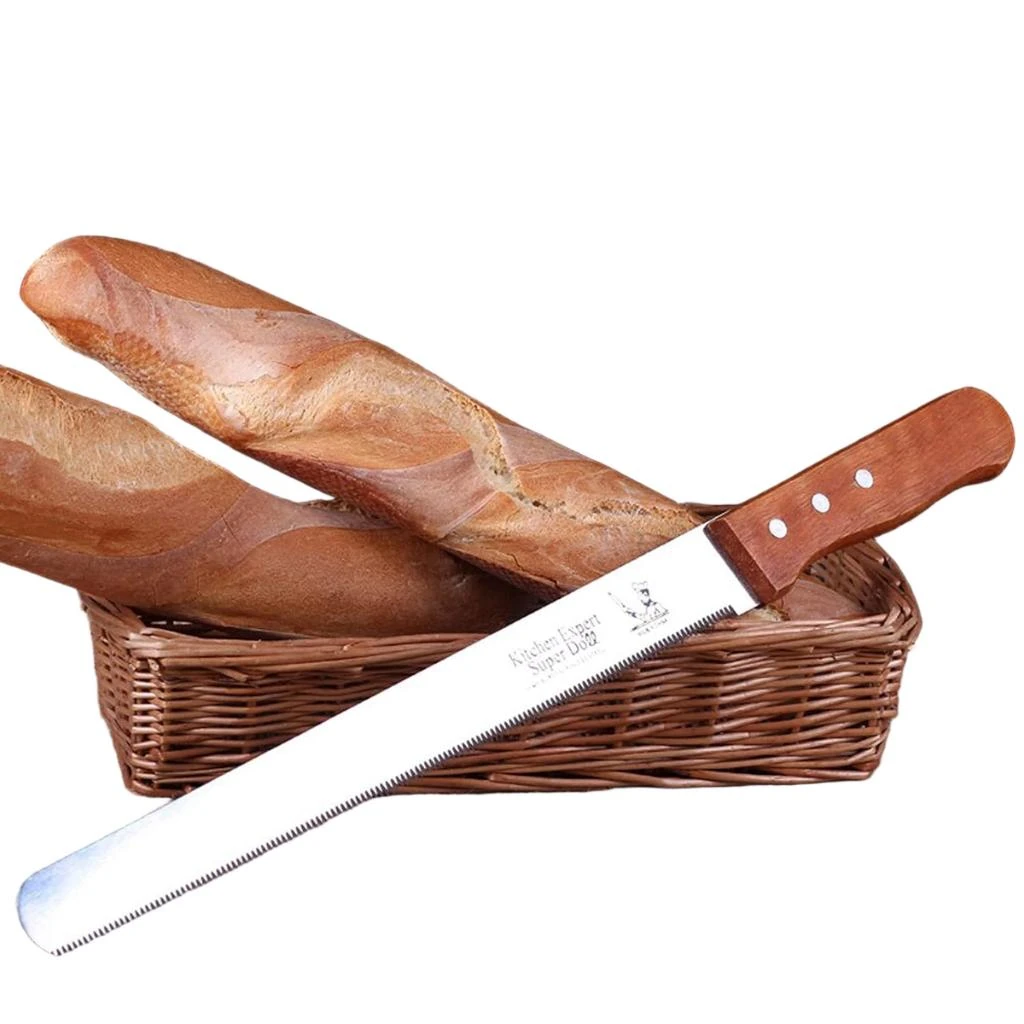 Wooden Handle Bread Knife with Small Teeth — view 8