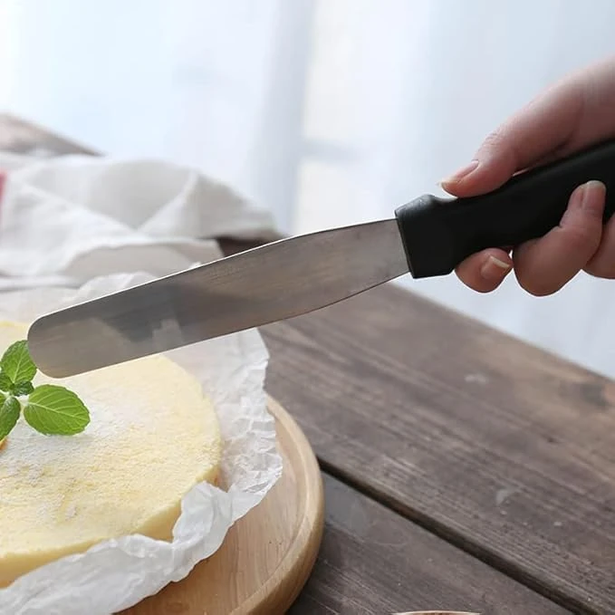 Plastic Black Handle Straight Palette Knife — view 3