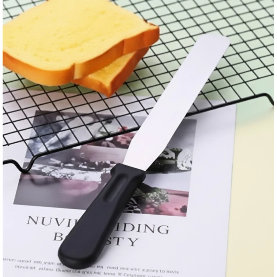 Plastic Black Handle Straight Palette Knife — view 4