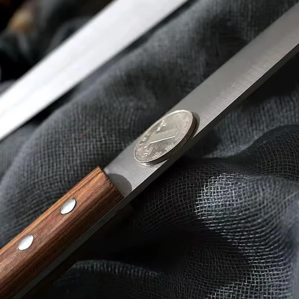 Wooden Handle Japanese Steel Sushi Knife with Cover — view 5