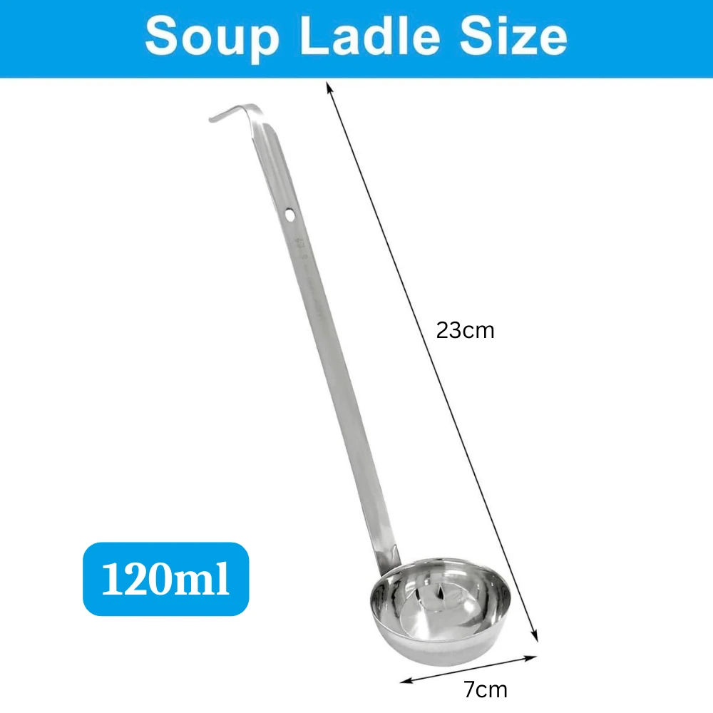 SS Soup Laddle with Mirror Finish - 120ml — view 2