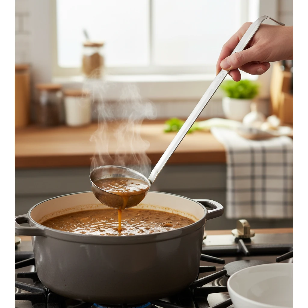 SS Soup Laddle with Mirror Finish - 120ml — view 3