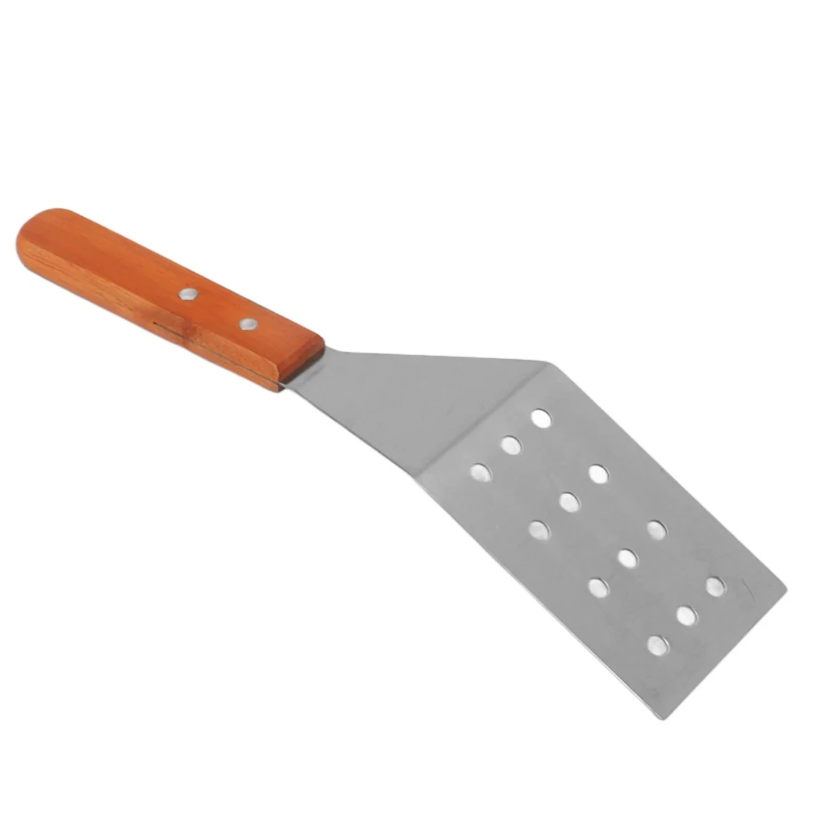 Wooden Flat Handle SS Rectangle Lifter with Holes Small - No.23 — view 6