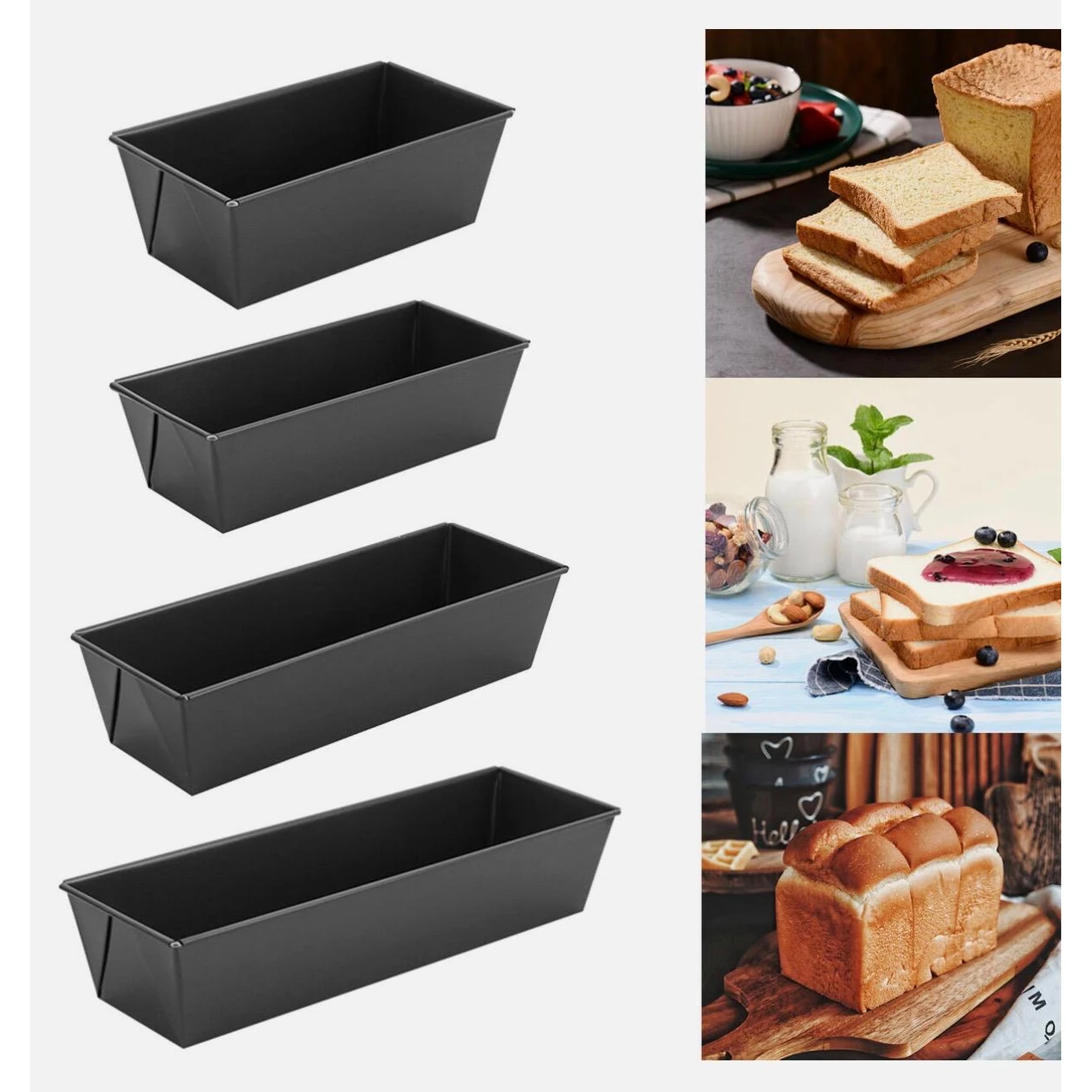 Rectangle Teflon Coated Straight Bread Mould — view 3